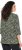 Ulla Popken Pleated Floral Print 3/4 Sleeve Tee Pond Green - Potlačené tričká pre ženy - 