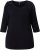 Ulla Popken Flower Epaulet 3/4 Sleeve Top Black - Potlačené tričká pre ženy - 