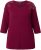 Ulla Popken Flower Epaulet 3/4 Sleeve Top Dark Cherry Red - Potlačené tričká pre ženy - 