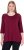 Ulla Popken Flower Epaulet 3/4 Sleeve Top Dark Cherry Red - Potlačené tričká pre ženy - 