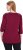 Ulla Popken Flower Epaulet 3/4 Sleeve Top Dark Cherry Red - Potlačené tričká pre ženy - 