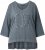 Ulla Popken 87 Applique Oversized Long Sleeve Tee Graphite Grey - Tričká - 