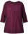 Ulla Popken Flower Print 3/4 Sleeve Tee Dark Ruby - Tričká - 