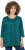 Ulla Popken Flower Print 3/4 Sleeve Tee Teal Green - Tričká - 