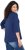 Ulla Popken Rebel 3/4 Sleeve Graphic Tee Ink Blue - Tričká - 
