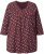 Ulla Popken Gingerbread Print 3/4 Sleeve Tee Plum - Tričká - 
