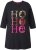 Ulla Popken Ho Ho Ho 3/4 Sleeve Graphic Tunic Tee Black - Tričká - 