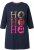 Ulla Popken Ho Ho Ho 3/4 Sleeve Graphic Tunic Tee Navy - Tričká - 