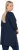 Ulla Popken Ho Ho Ho 3/4 Sleeve Graphic Tunic Tee Navy - Tričká - 