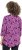 Ulla Popken Ribbon Print 3/4 Sleeve Asymmetric Tee Light Plum - Potlačené tričká pre ženy - 
