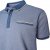 Kam Jeans 5525 Raised Dobby Fabric Polo with Tipping Indigo - Polokošele - Polokošele 2XL-8XL