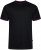Kam Jeans 5781 Ringer Tee with Shoulder Tape Black - Tričká - Nadrozmerné tričká - 2XL-14XL