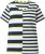 Ulla Popken Mix Stripe Short Sleeve Tee Lime - Potlačené tričká pre ženy - 