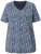Ulla Popken So Many Dots Tee Navy Blue - Potlačené tričká pre ženy - 
