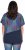 Ulla Popken Quick Drying Geometric Print Short Sleeve Tee Navy Blue - Potlačené tričká pre ženy - 