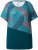 Ulla Popken Quick Drying Geometric Print Short Sleeve Tee Dark Petrol - Potlačené tričká pre ženy - 