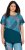 Ulla Popken Quick Drying Geometric Print Short Sleeve Tee Dark Petrol - Potlačené tričká pre ženy - 