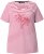 Ulla Popken Palm Tree Embroidered Tee Dark Raspberry - Potlačené tričká pre ženy - 