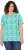 Ulla Popken Coral Reef Printed Short Sleeve V-Neck Tee Emerald - Potlačené tričká pre ženy - 