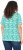Ulla Popken Coral Reef Printed Short Sleeve V-Neck Tee Emerald - Potlačené tričká pre ženy - 