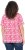 Ulla Popken Coral Reef Printed Short Sleeve V-Neck Tee Lychee - Potlačené tričká pre ženy - 