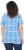 Ulla Popken Coral Reef Printed Short Sleeve V-Neck Tee Teal Blue - Potlačené tričká pre ženy - 