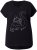 Ulla Popken Metallic Animal Cap Sleeve Graphic Tee Black - Potlačené tričká pre ženy - 