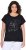 Ulla Popken Metallic Animal Cap Sleeve Graphic Tee Black - Potlačené tričká pre ženy - 