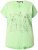 Ulla Popken Metallic Animal Cap Sleeve Graphic Tee Green - Potlačené tričká pre ženy - 
