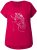 Ulla Popken Metallic Animal Cap Sleeve Graphic Tee Dark Raspberry - Potlačené tričká pre ženy - 