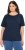 Ulla Popken TRUE Lettering Short Sleeve Tee Navy Blue - Potlačené tričká pre ženy - 