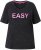 Ulla Popken Easy Short Sleeve Acid Wash Graphic Tee Black - Potlačené tričká pre ženy - 
