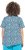 Ulla Popken Floral Pointed Hem Short Sleeve Tee Deep Aqua - Potlačené tričká pre ženy - 