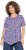 Ulla Popken Floral Pointed Hem Short Sleeve Tee Purple - Potlačené tričká pre ženy - 