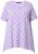 Ulla Popken Palm Tree Print Pointed Hem Tee Lavender - Potlačené tričká pre ženy - 