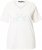 Ulla Popken Embroidered Sunrise Lettering Tee Off-White - Potlačené tričká pre ženy - 