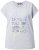 Ulla Popken Long Beach Lettering Cap Sleeve Tee Light Grey Melange - Potlačené tričká pre ženy - 
