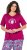 Ulla Popken Shell Picker Club Short Sleeve Graphic Tee Magnolia Red - Potlačené tričká pre ženy - 