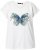 Ulla Popken Free Spirit Butterfly Cap Sleeve Graphic Tee Off-White - Potlačené tričká pre ženy - 