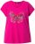Ulla Popken Free Spirit Butterfly Cap Sleeve Graphic Tee Magenta Pink - Potlačené tričká pre ženy - 