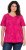 Ulla Popken Feather Print Short Sleeve V-Neck Tee Berry - Potlačené tričká pre ženy - 