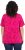 Ulla Popken Feather Print Short Sleeve V-Neck Tee Berry - Potlačené tričká pre ženy - 