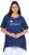 Ulla Popken Sunset Lettering Short Sleeve Graphic Tee Ink Blue - Potlačené tričká pre ženy - 