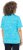 Ulla Popken Abstract Animal Print Short Sleeve Tee Deep Aqua - Potlačené tričká pre ženy - 