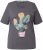 Ulla Popken Cactus Short Sleeve Graphic Tee Graphite Grey - Potlačené tričká pre ženy - 