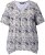 Ulla Popken Half-sleeve A-line V-neck Pointed Hem Animal Pattern T-shirt Moss - Potlačené tričká pre ženy - 