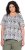 Ulla Popken Half-sleeve A-line V-neck Pointed Hem Animal Pattern T-shirt Moss - Potlačené tričká pre ženy - 