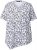 Ulla Popken Bow Print Short Sleeve Pointed Hem Tee Snow White - Potlačené tričká pre ženy - 