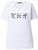Ulla Popken Bow Short Sleeve Graphic Tee Snow White - Potlačené tričká pre ženy - 