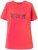 Ulla Popken Bow Short Sleeve Graphic Tee Light Red - Potlačené tričká pre ženy - 